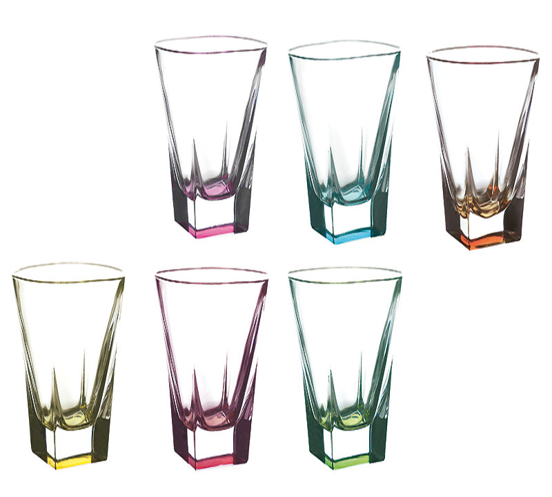 Lorren Home Trends Logic 6Piece 12 oz. Crystal Drinking Glass Set